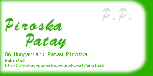 piroska patay business card